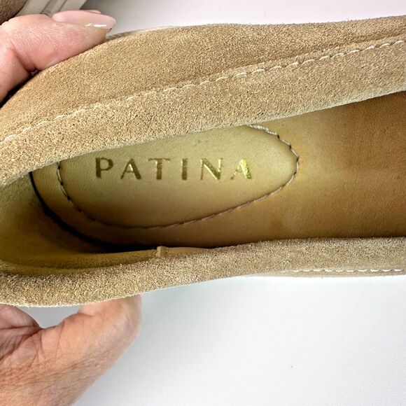 PATINA Tan Suede Platform Women's Penny Loafers Size US 9/EU 39 - Picture 5 of 9